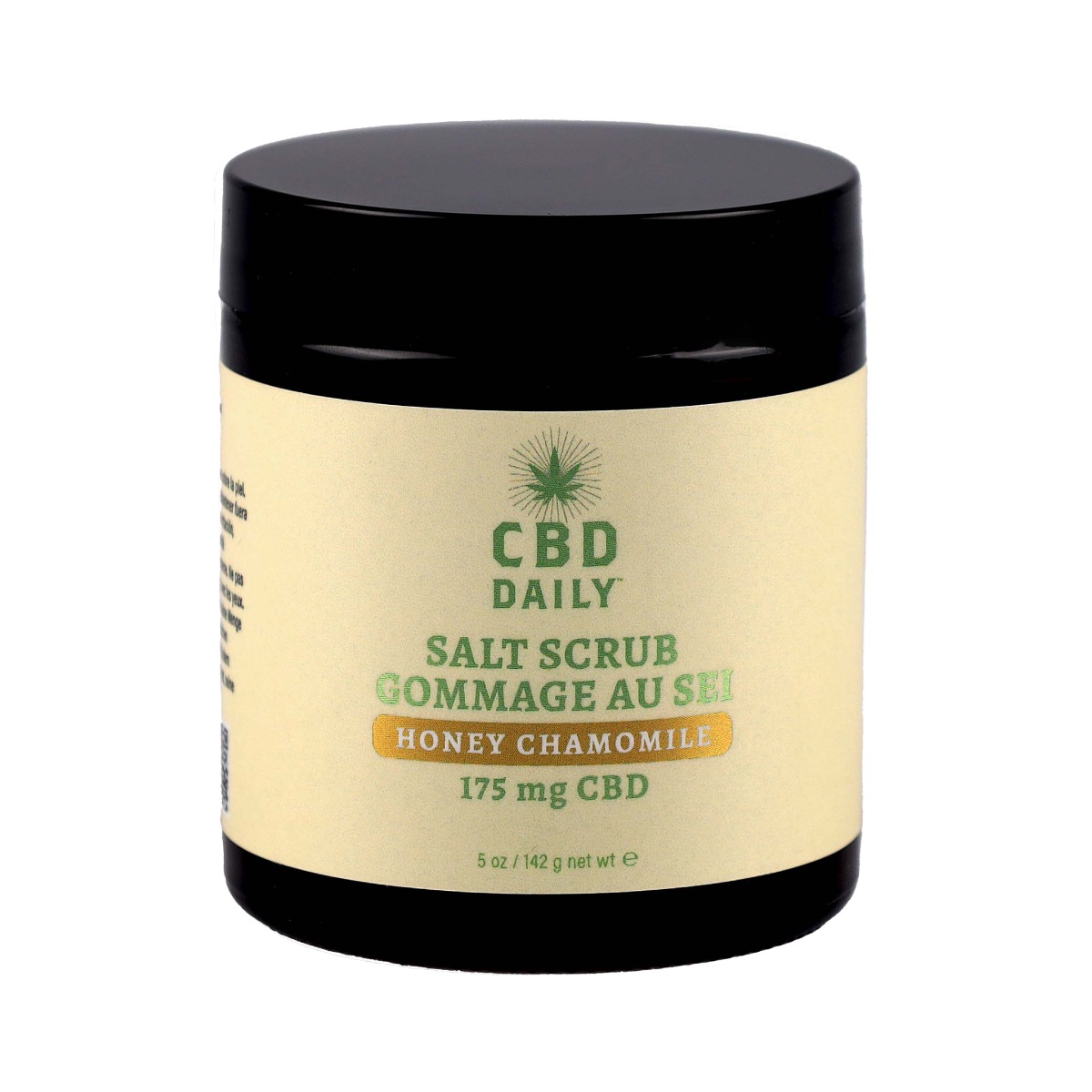 Photograph of product: CBD DAILY 5oz | Salt Scrub by Earthly Body | Honey Chamomile | 175mg CBD