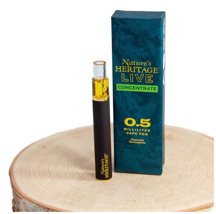 Photograph of product: Nature's Heritage - Sequoia Strawberry Live Resin Disposable (.5g)