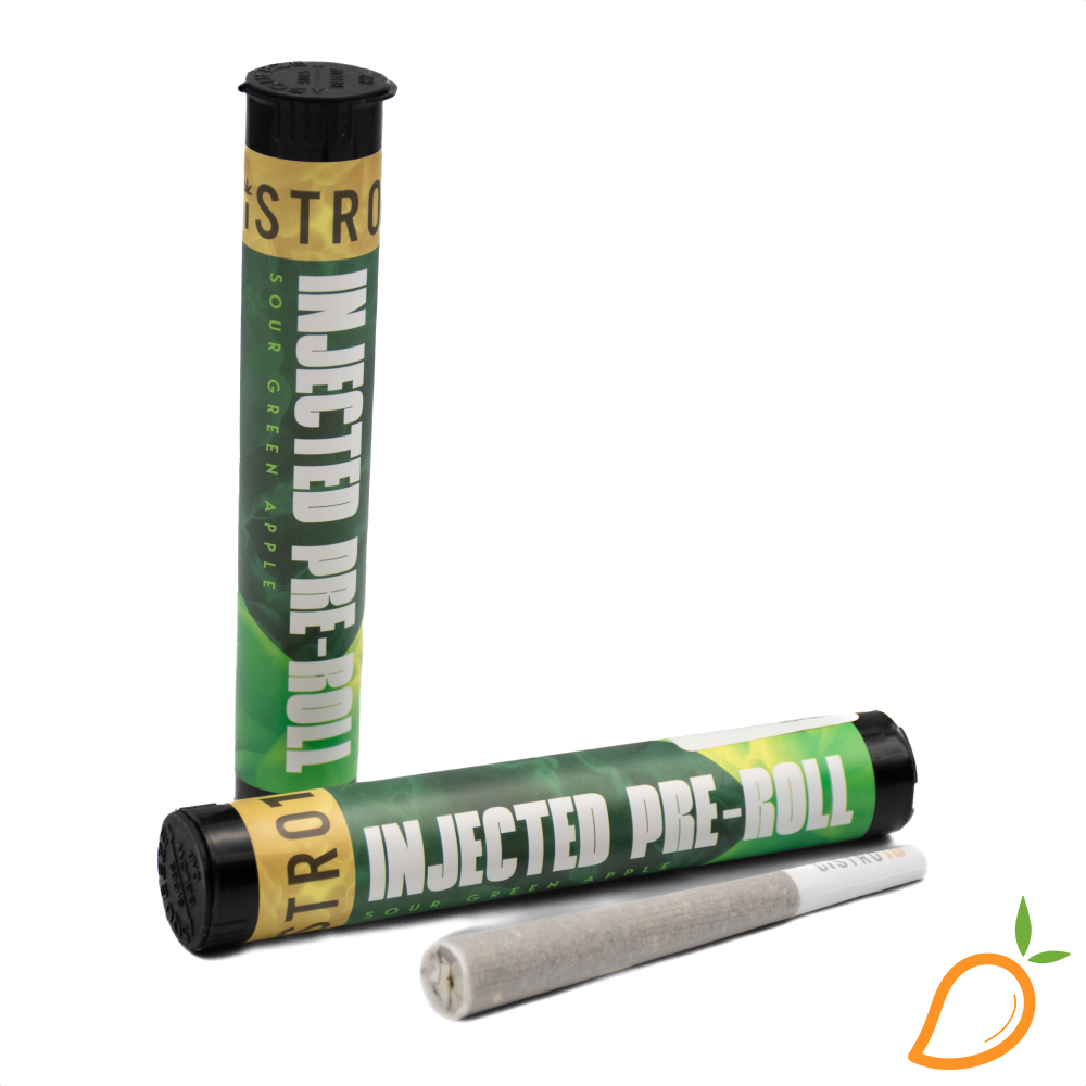 Photograph of product: 1.2g Sour Green Apple Infused Preroll Distro 10