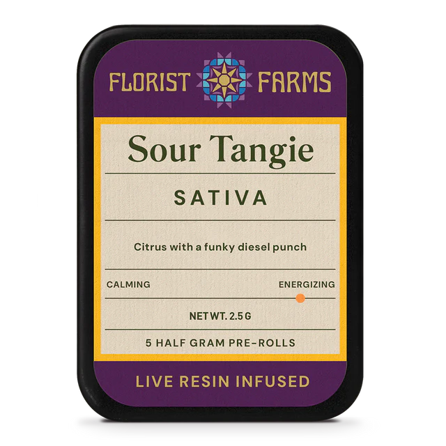 Photograph of product: Sour Tangie | Live Resin Infused | 5 x 0.5g