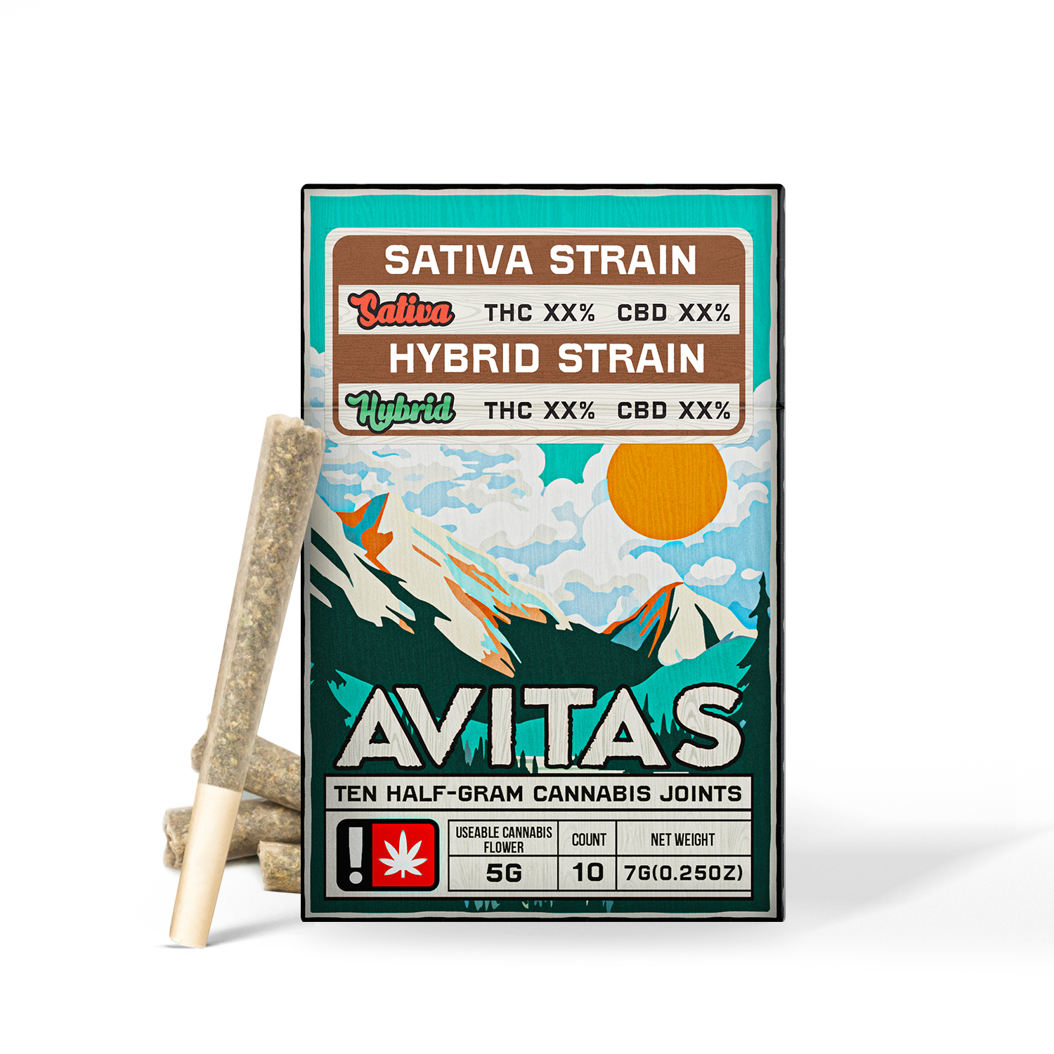 Photograph of product: Avitas - Lemon Meringue/Florida Kush Pre-roll 10pk