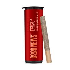 Photograph of product: Good News Friyay Watermelon .5g Infused Preroll 5pk