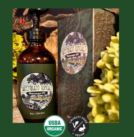 Photograph of product: 1:1 Massage Oil (TH-oui:CBD) - 500mg - 8oz