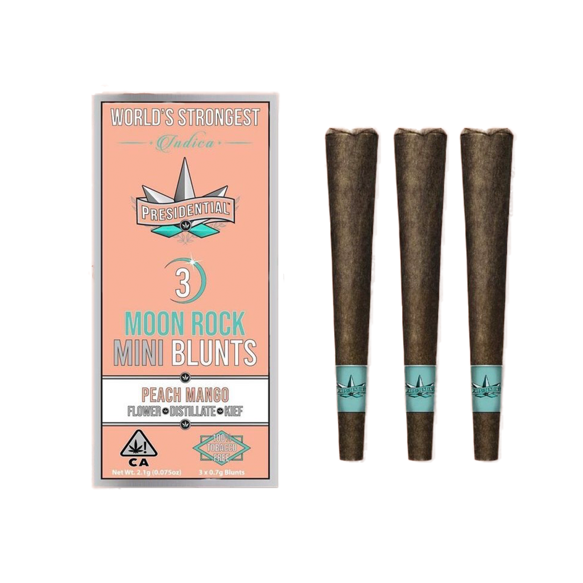 Photograph of product: Presidential - Peach Mango (Oui'd) 3pk Moon Rock Blunt 2.1g
