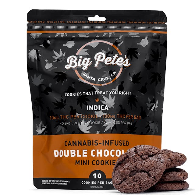 Photograph of Product: Big Pete's - Double Chocolate Cookies - 100MG - Indica