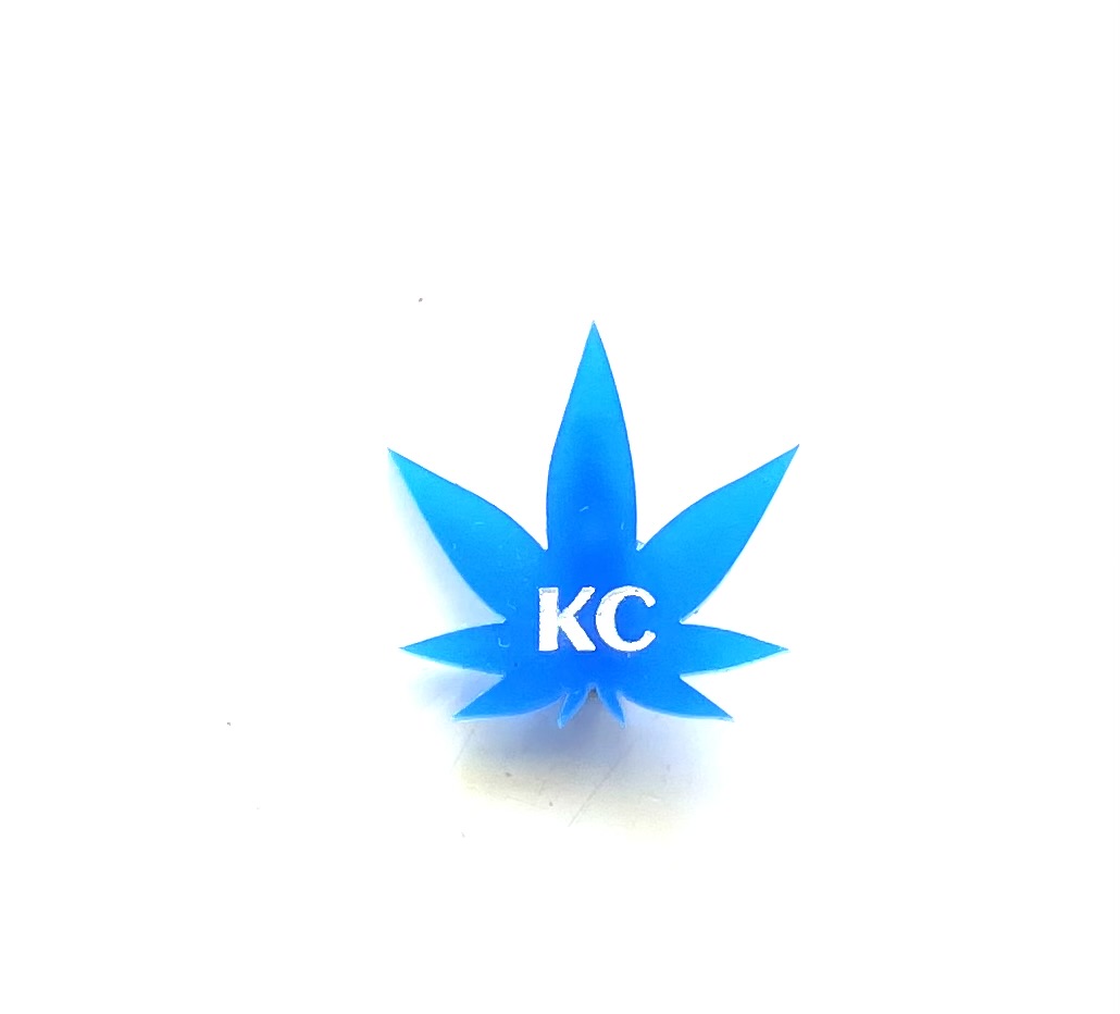 Photograph of product: KC Leaf Pins | Blue/White