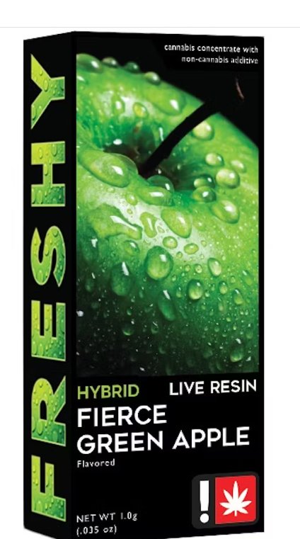 Photograph of product: Cartridge - 1g Flavored Freshy Live Resin - Fierce Green Apple