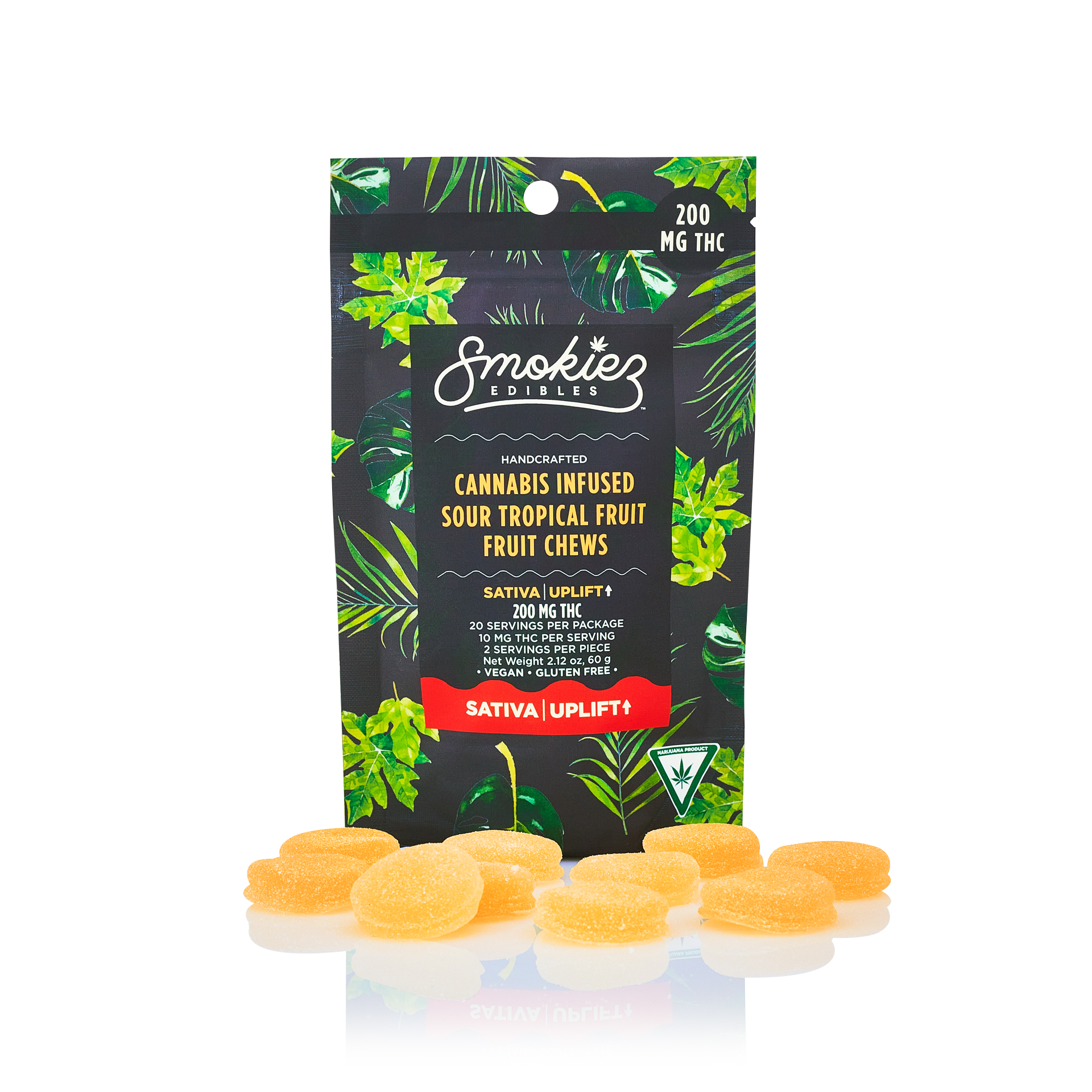 Photograph of product: SMOKIEZ - GUMMIES - SOUR TROPICAL FRUIT - 200MG