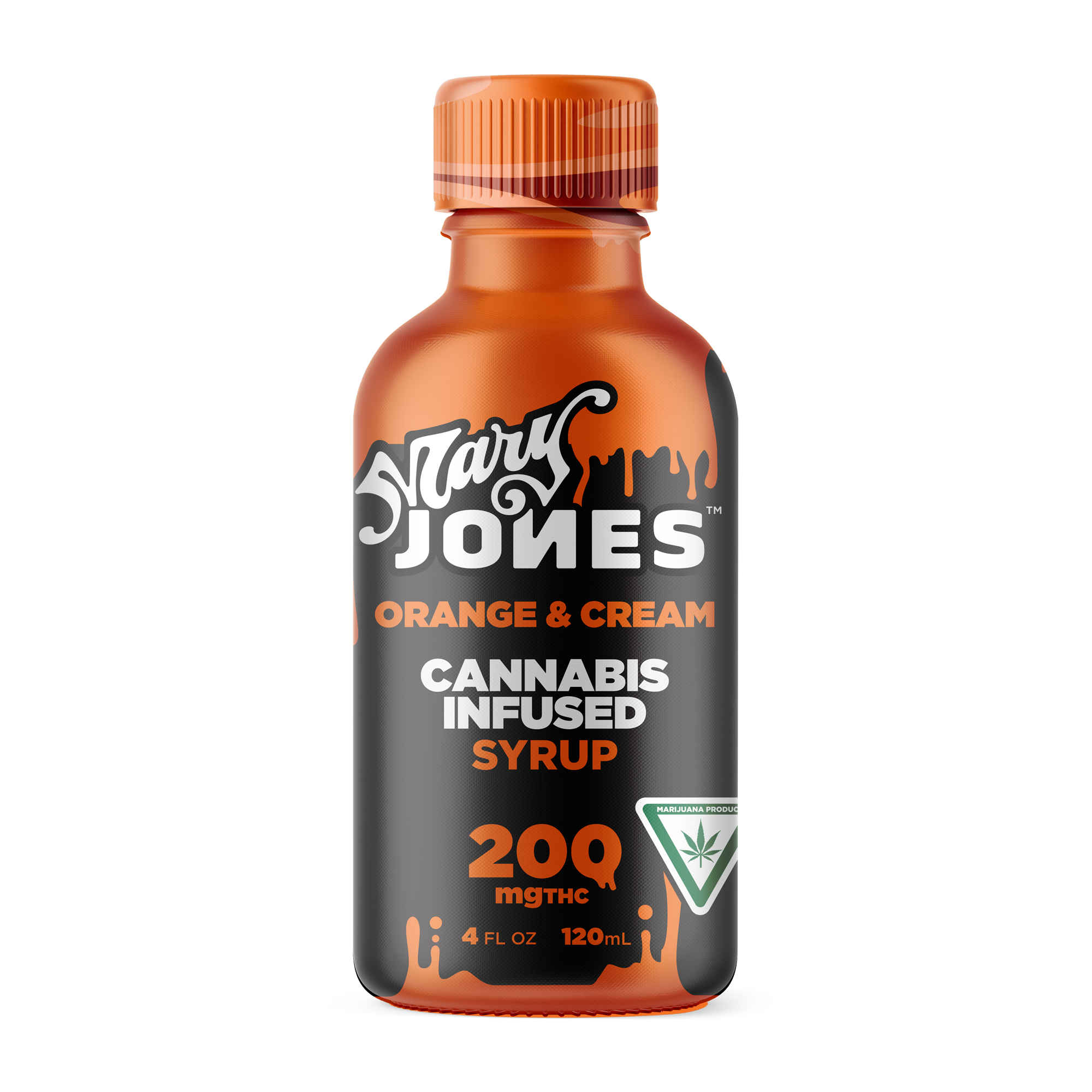 Photograph of product: Mary Jones Syrup 200mg Orange & Cream