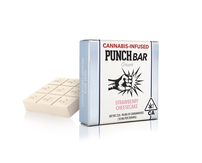 Photograph of product: STRAWBERRY CHEESECAKE WHITE CHOCOLATE CREAM 100MG BAR