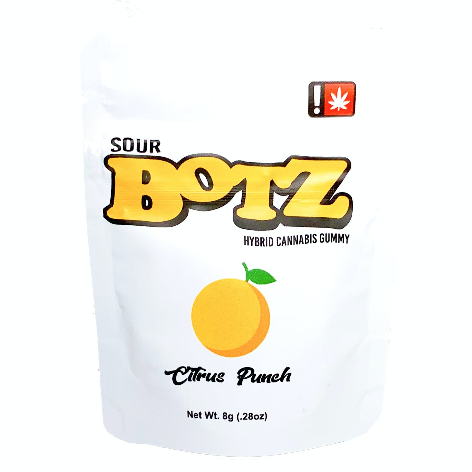 Photograph of product: Sour Botz Tangerine (Oui'd) Single 100mg Gummy