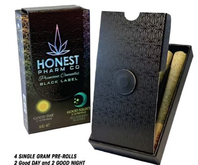 Photograph of product: Honest Pharm Co | Good Day/Good Night | 2pk Oui'd/ 2pk Oui'd | 4 Pack Pre Rolls