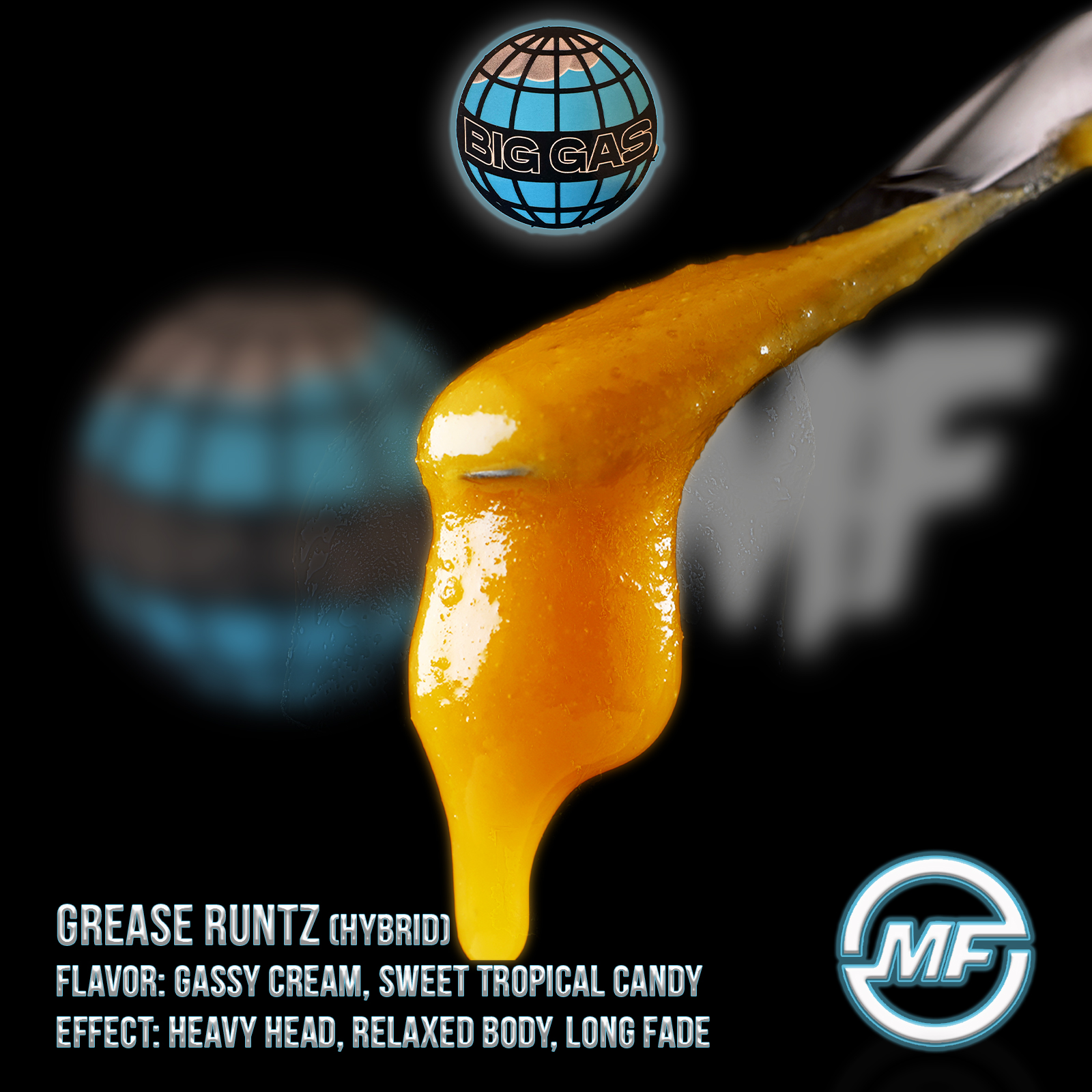 Photograph of product: Big Gas | Grease Runtz | Live Resin Badder | 1g