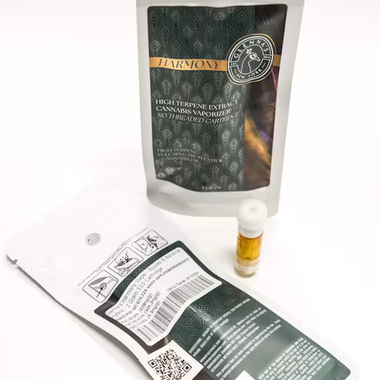 Photograph of product: Harmony Apples & Bananas  High Terpene Vape cart  1g