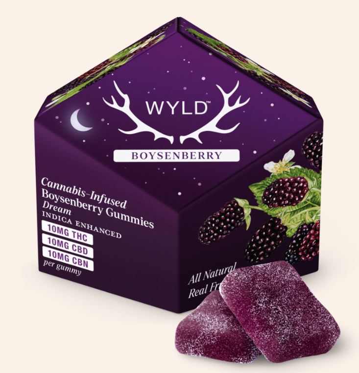 Photograph of product: Oui'd Boysenberry 1:1:1 TH-oui:CBD:CBN Gummies