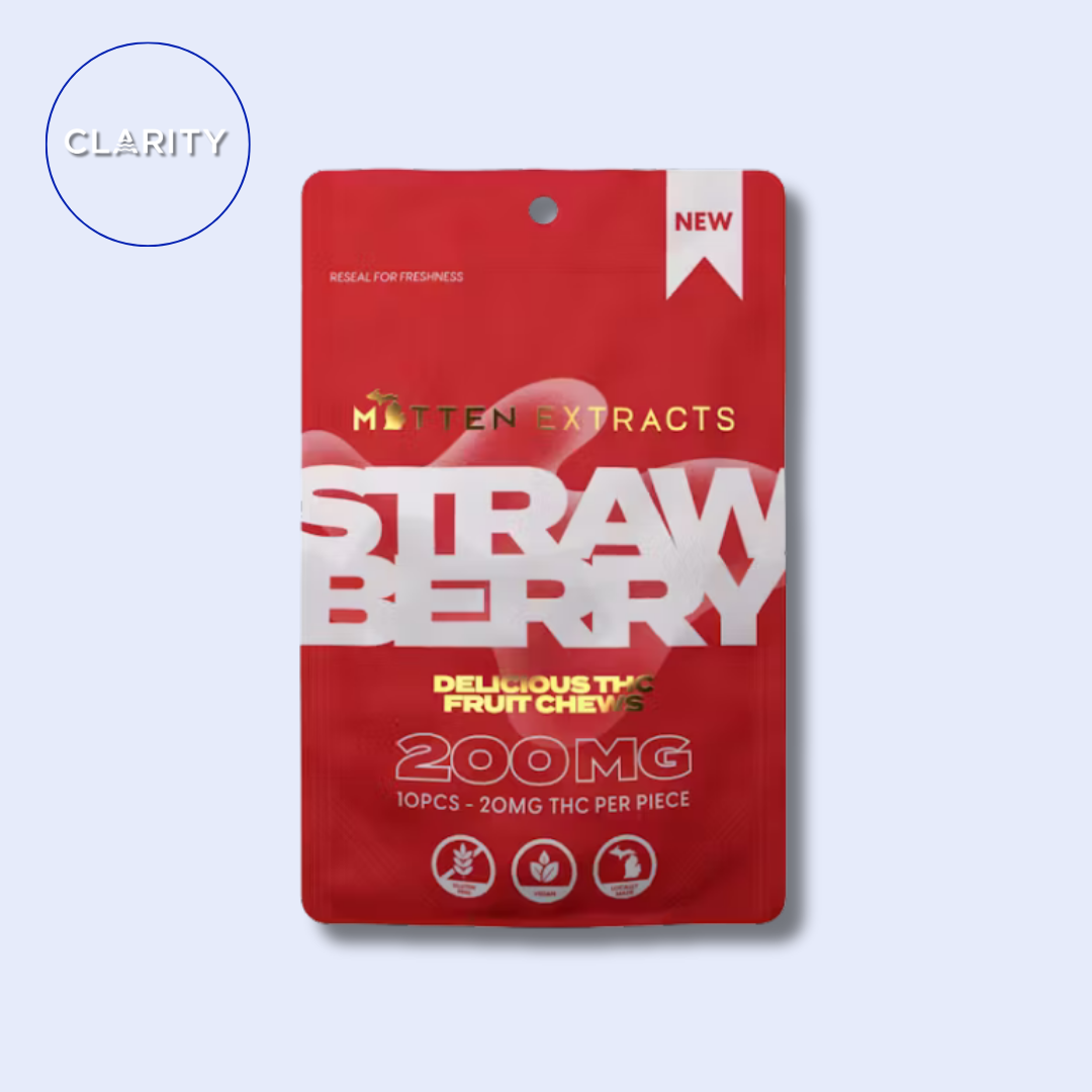 Photograph of product: Mitten Extracts | 200mg Gummies | Strawberry