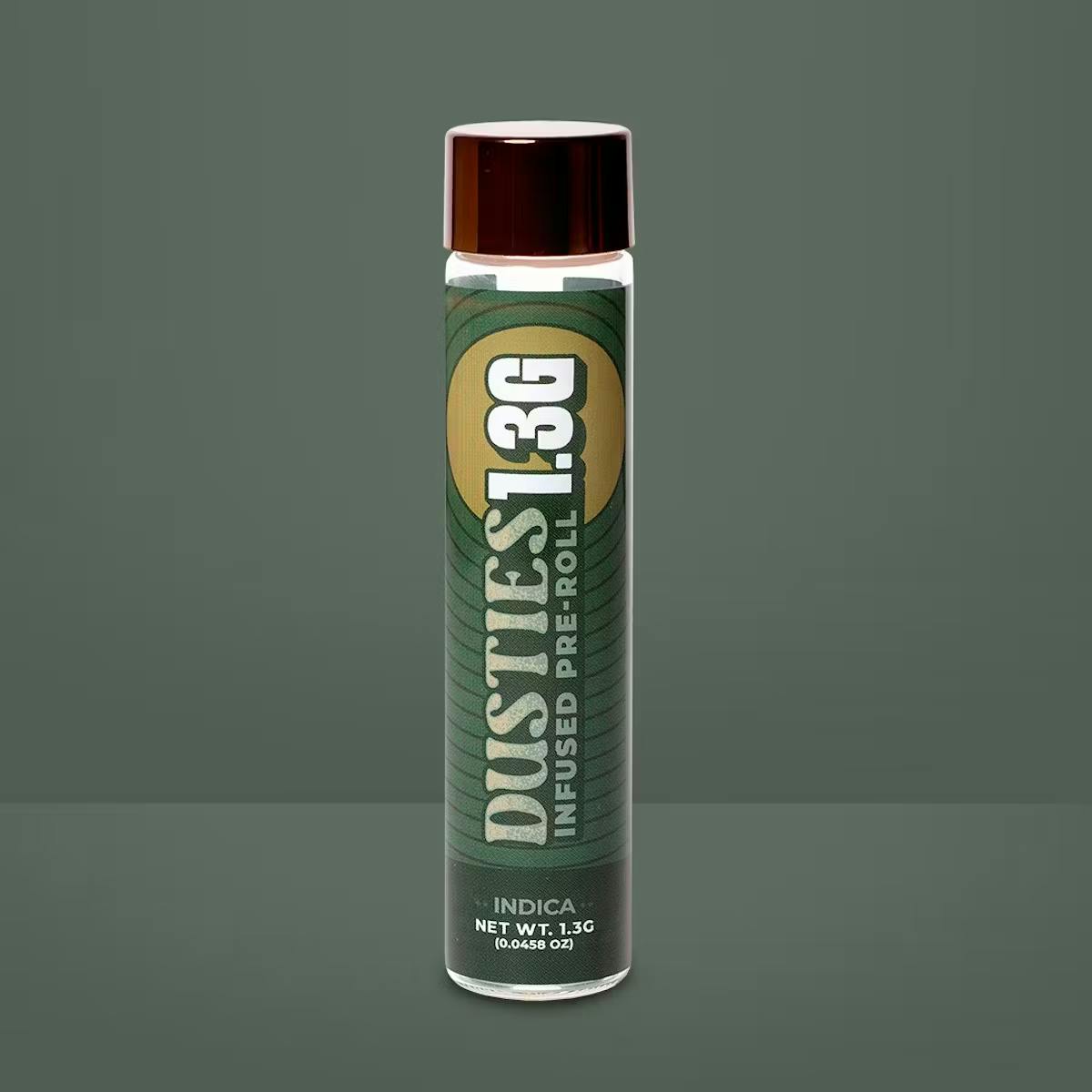 Photograph of product: Dusties Infused Preroll 1.3g Hybrid Blueberry Mac