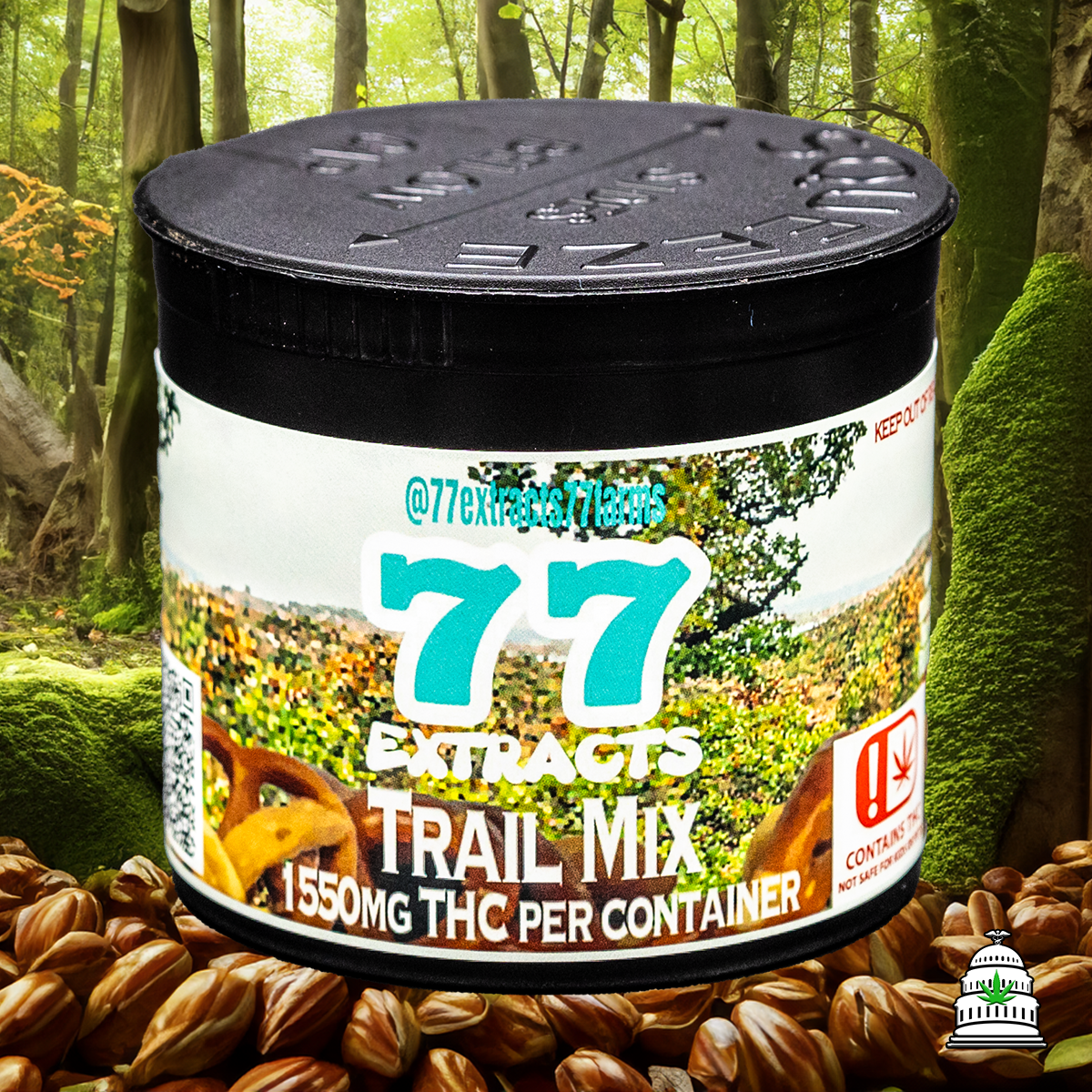 Photograph of Product: Mixed Bag- 1550mg 77 Extracts Trail Mix