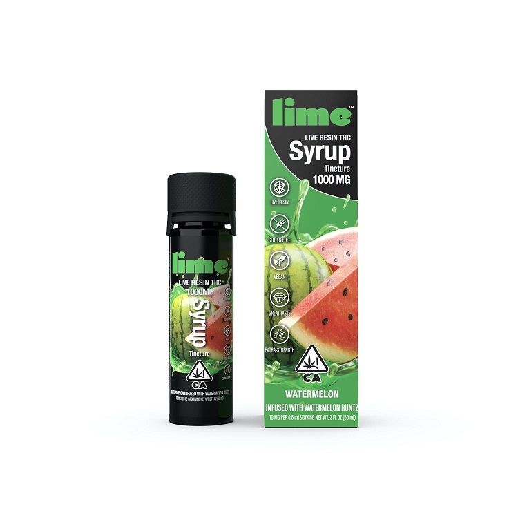 Photograph of product: Lime - Watermelon Live Resin Syrup 1000mg