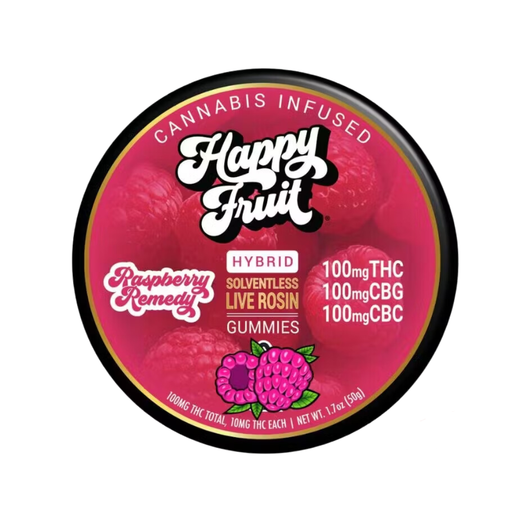 Photograph of product: RASPBERRY REMEDY 1:1:1 10 PACK LIVE ROSIN GUMMIES