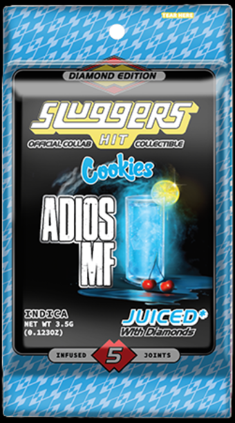 Photograph of product: [Sluggers] Infused Preroll 5 Pack - 3.5g - Adios MF (I)