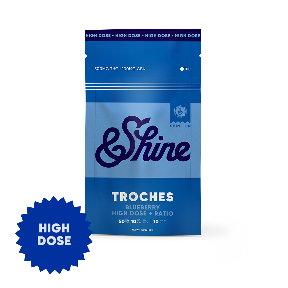 Photograph of product: Blueberry PLUS | 50mg TH-oui: 10mg CBN | 10pk