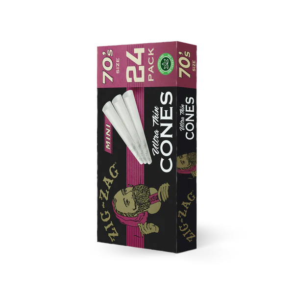 Photograph of product: Zig-Zag 70's Mini Cones - Ultra Thin 24pk