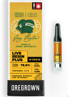 Photograph of product: Oregrown | Live Resin+ Cart 510 | Gary Payton