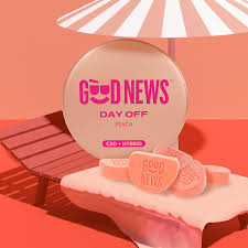 Photograph of product: Day Off - Peach - 1:1 (TH-oui/CBD) | Gummy 10-Pack