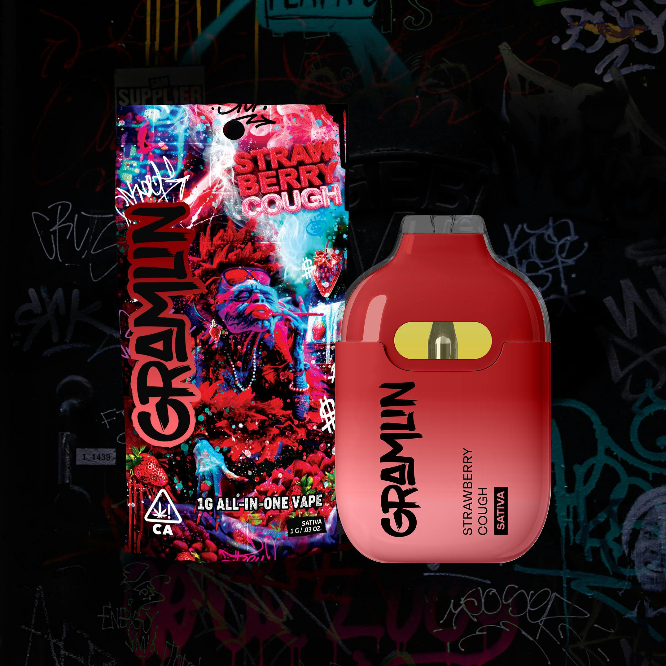 Photograph of product: Gramlin - Strawberry Cough 1g All-in-One