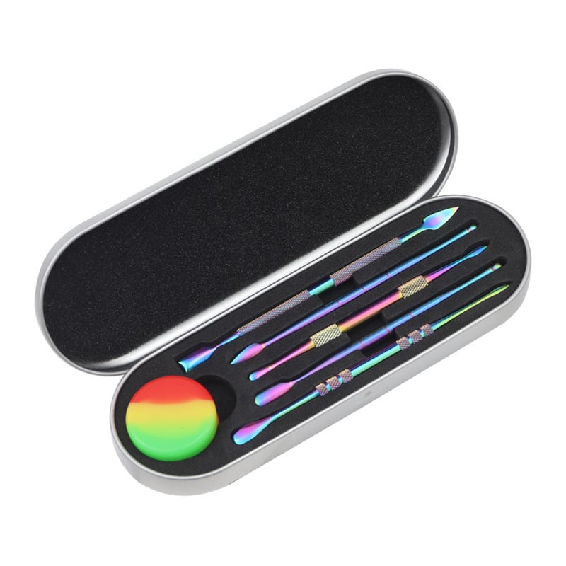 Photograph of product: Metal Dabbers & Silicone Jar l Dab Tool Kit