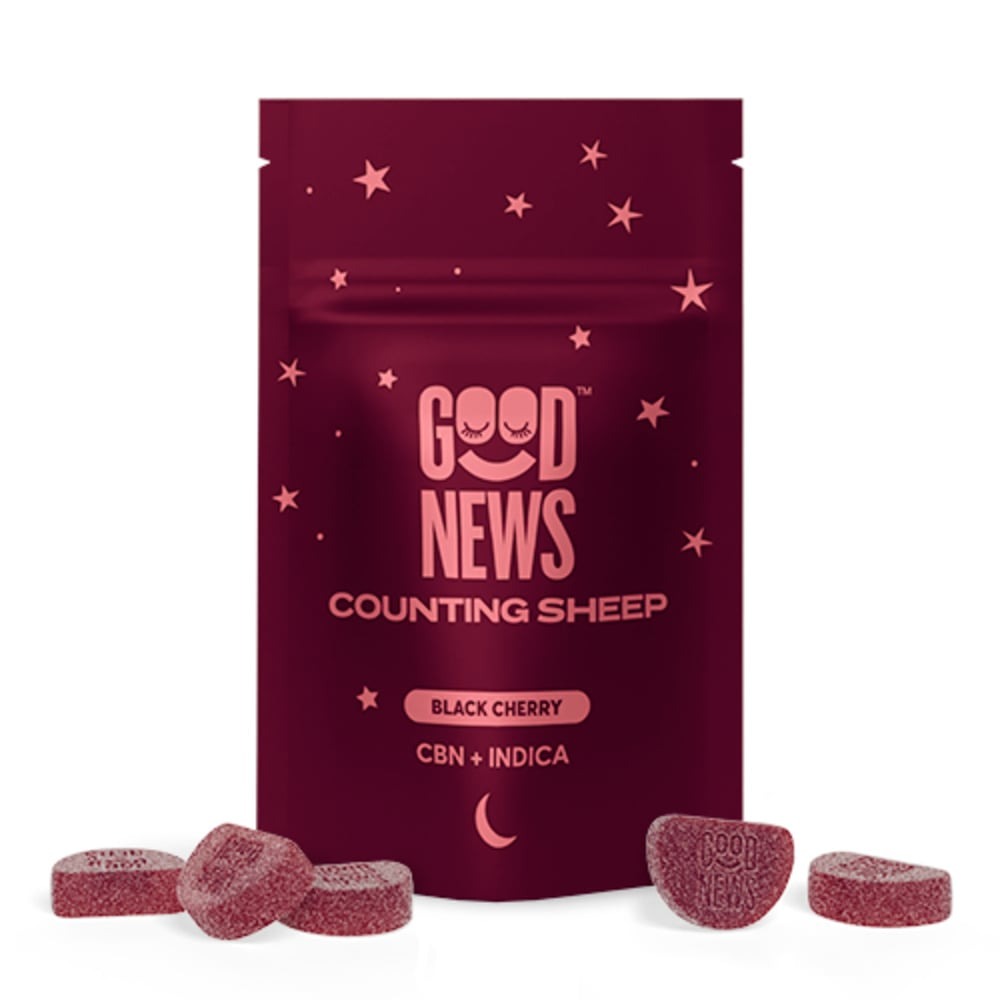 Photograph of product: Counting Sheep [Black Cherry] 2:1 TH-oui/CBN | Gummy | 100mg | 20pk