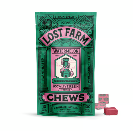 Photograph of product: Watermelon | Fruit Chews | Live Resin | 10pk | 100mg