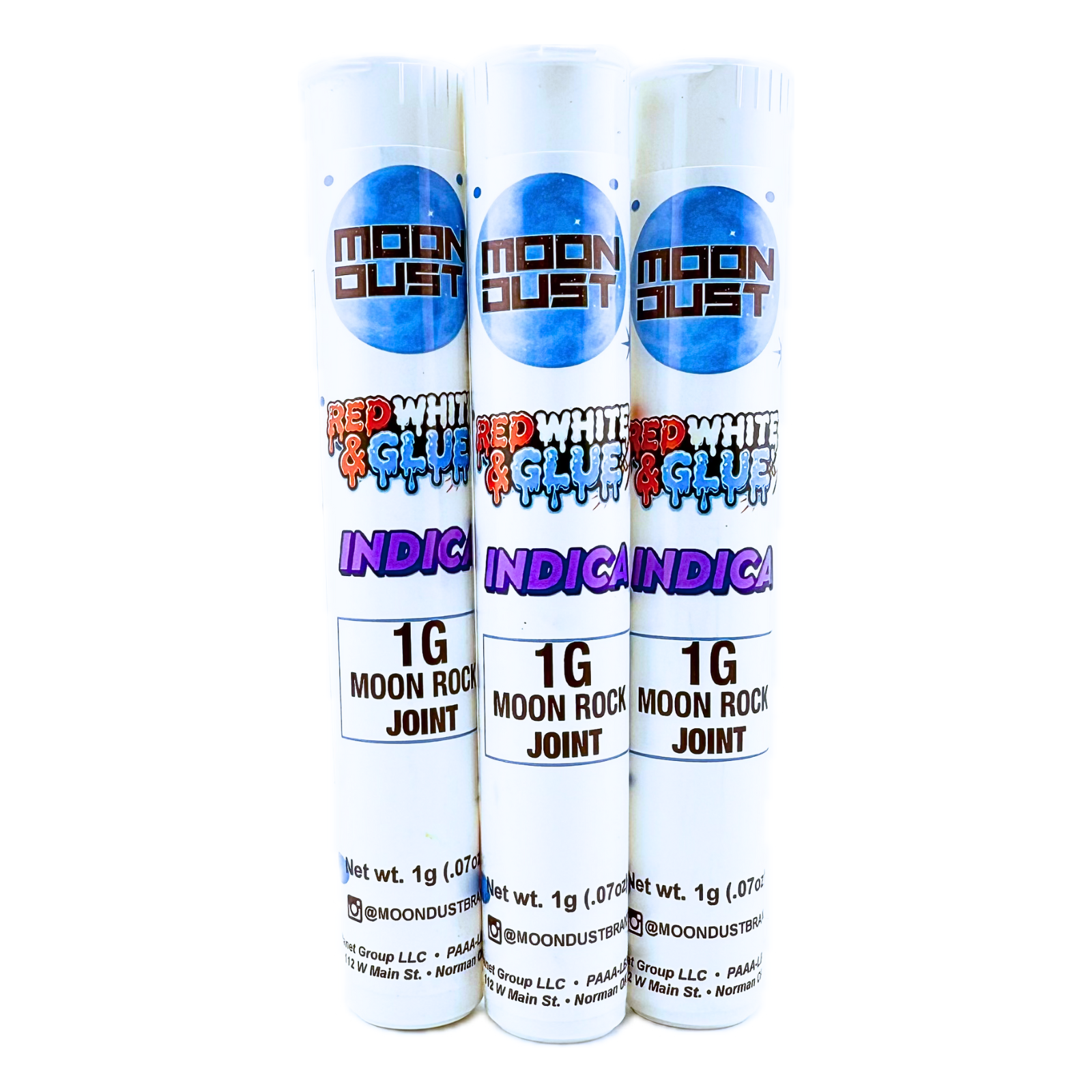 Photograph of product: PRE ROLL MD RED WHITE & GLUE INFUSED