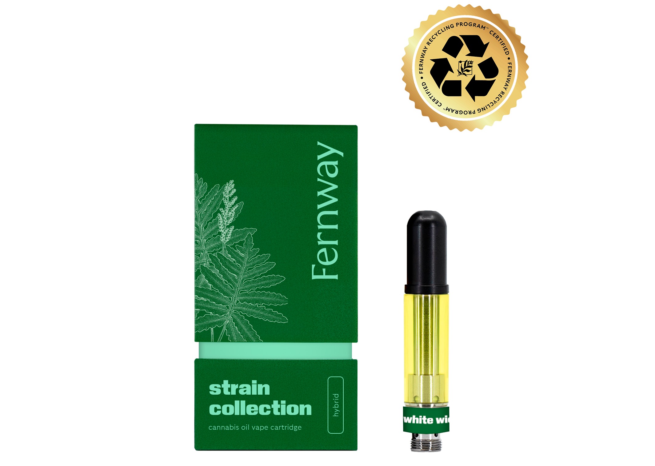 Photograph of product: Fernway | White Widow | Strain Collection | 510 Cartridge | 1g