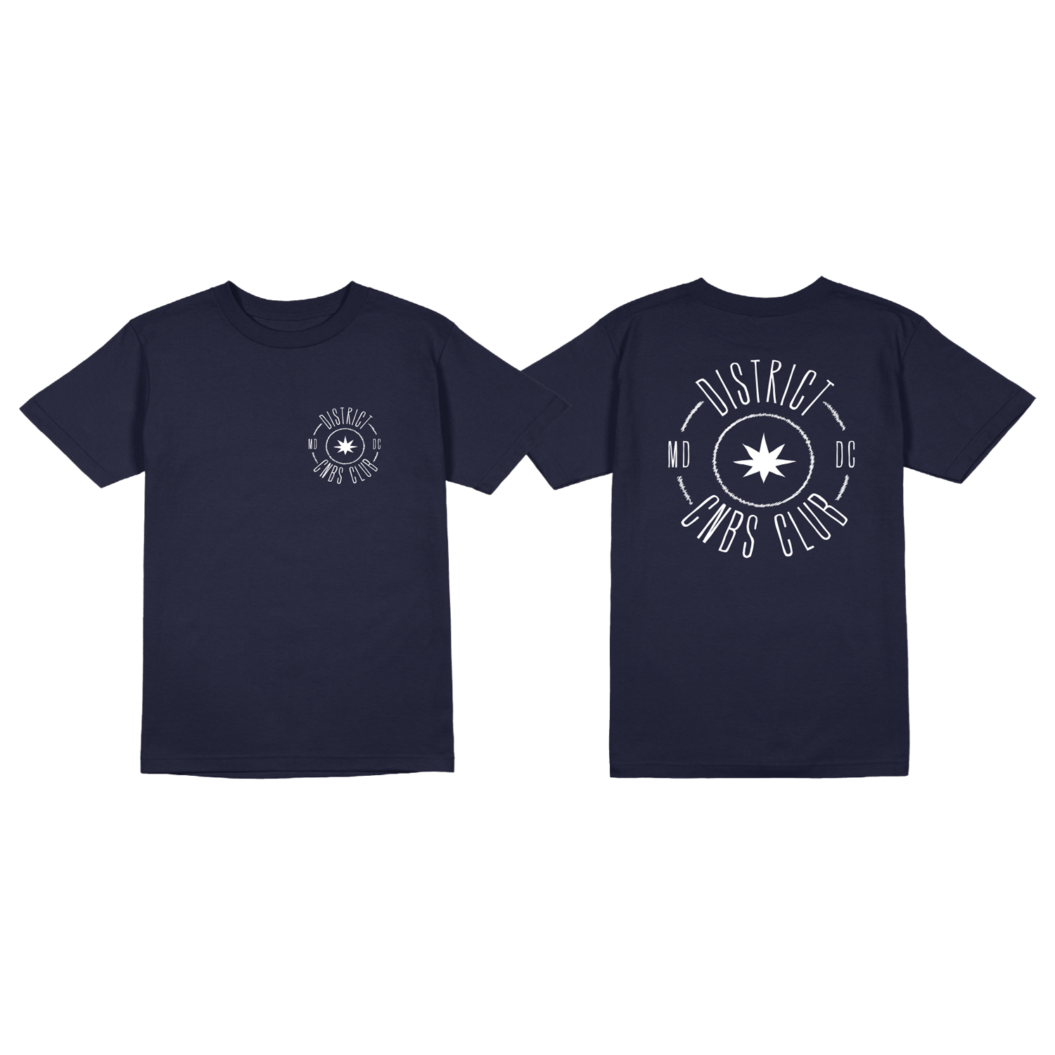 Photograph of product: DC Club Navy/White T-Shirt - 3XL