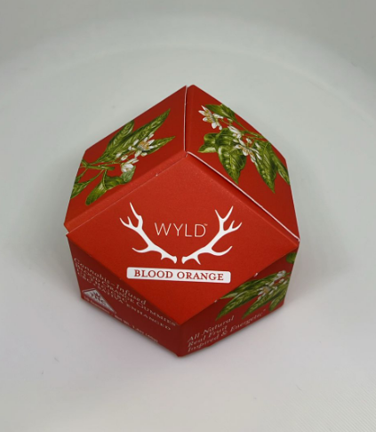 Photograph of product: WYLD (Oui'd Enhanced) Blood Orange Gummies TH-oui:CBC 100mg:100mg