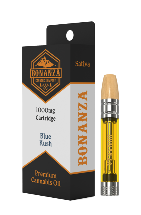 Photograph of product: Bonanza Oui'd Co Blue Kush Vape Cartridge 1000mg