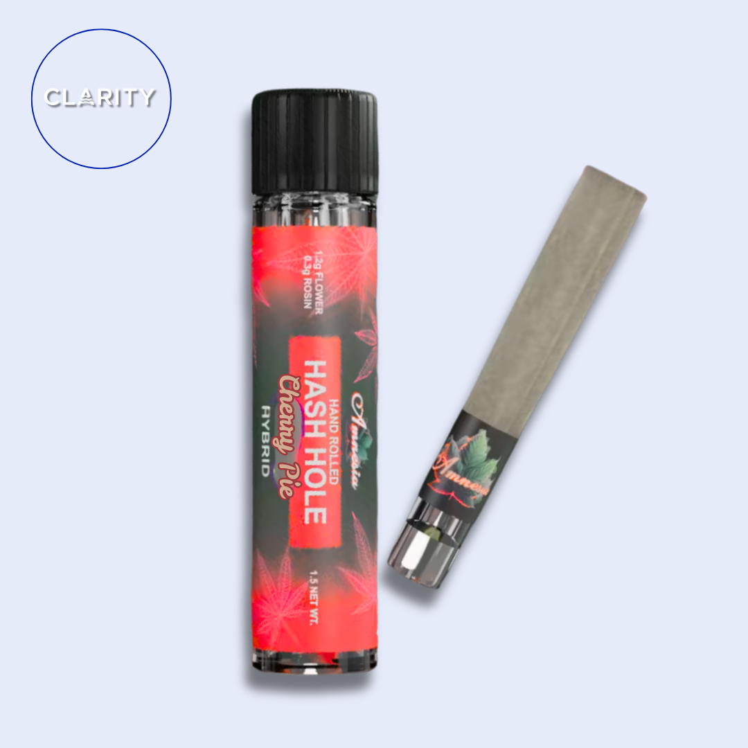 Photograph of product: Amnesia au chocolat Hole Infused Preroll | Cherry Pie