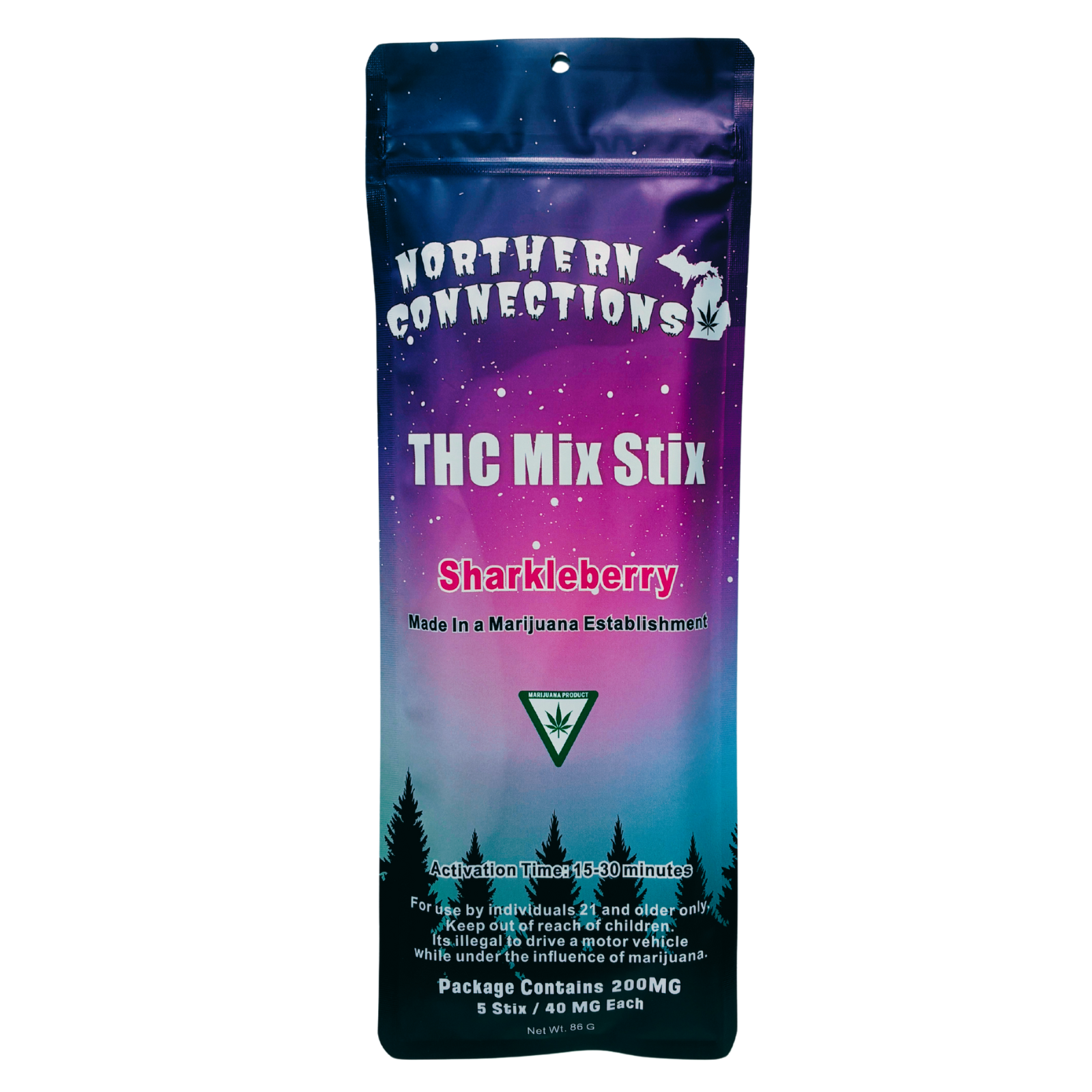 Photograph of product: Northern Connections | Sharkleberry | TH-oui Mix Stix | 200mg