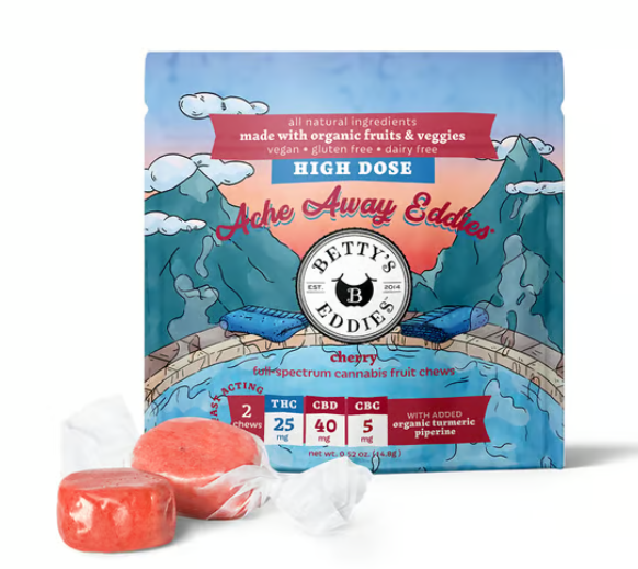 Photograph of product: Betty's Eddies | Ache Away-Cherry | 2pk/50mg