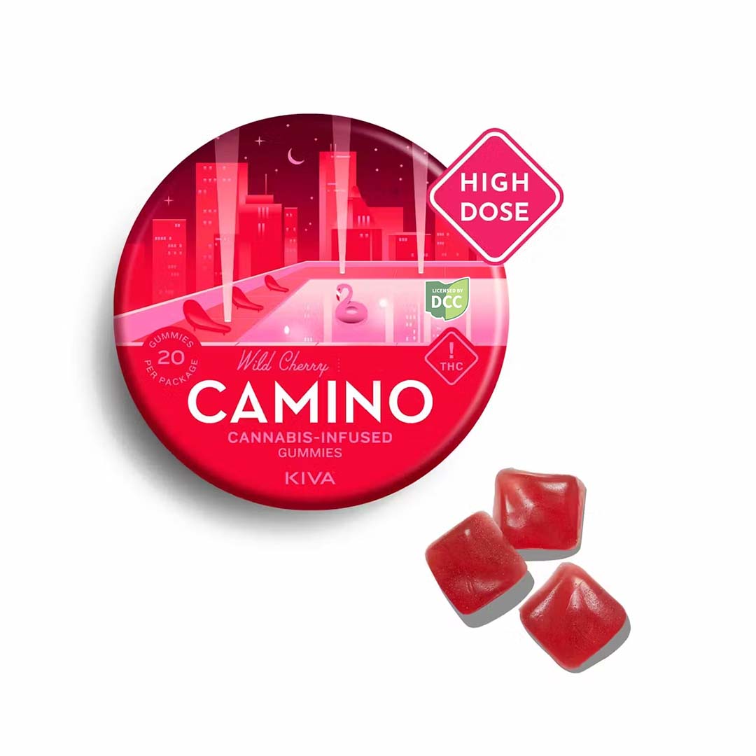 Photograph of product: Camino High Dose Wild Cherry Gummies