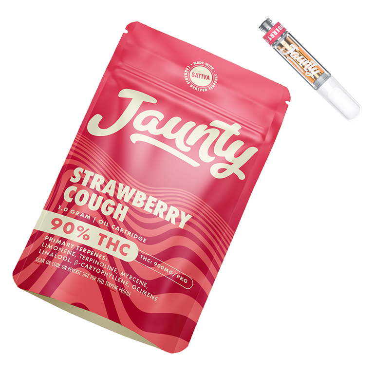 Photograph of product: JAUNTY Strawberry Cough 1g Cartridge
