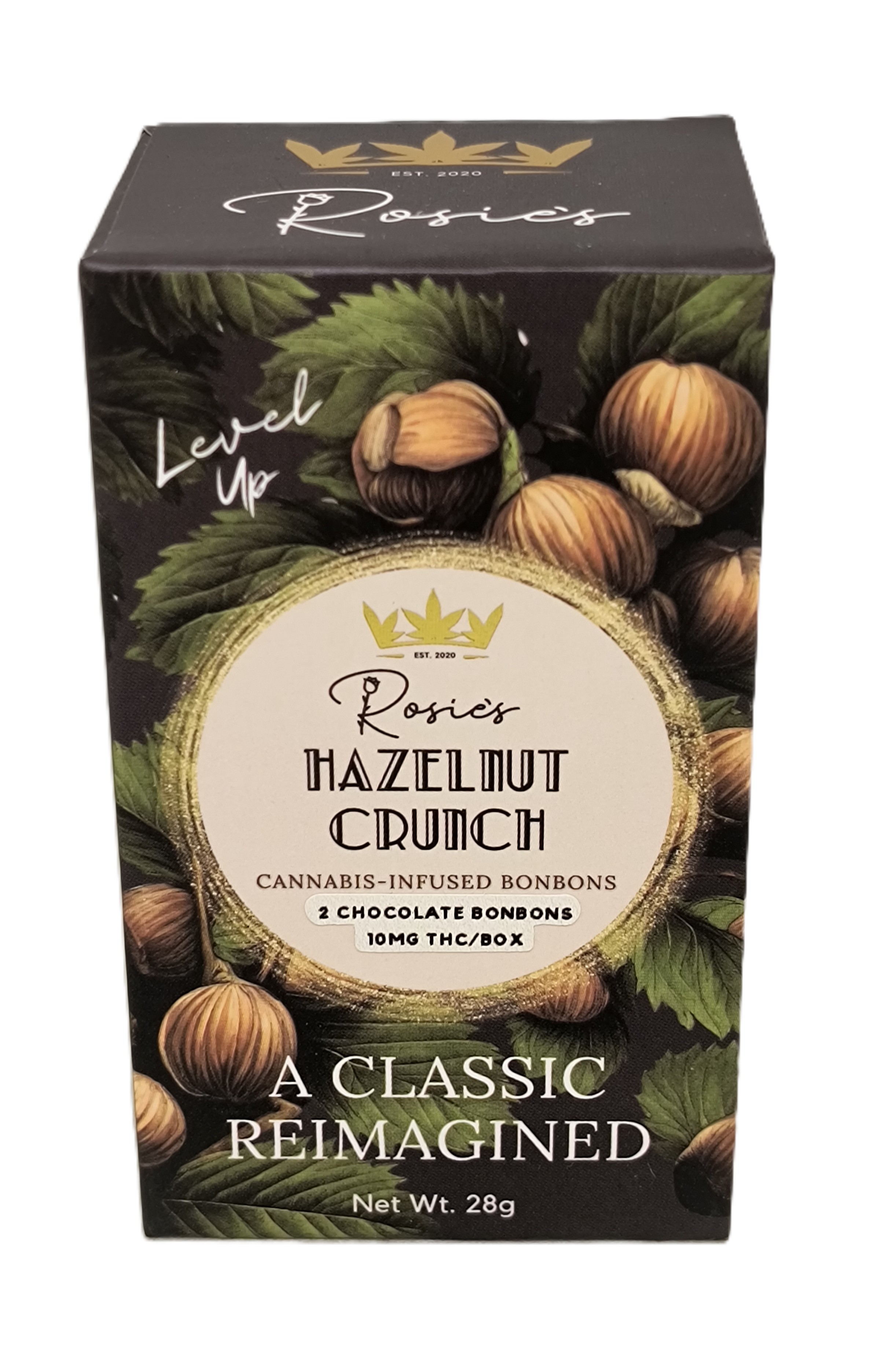 Photograph of Product: Hazelnut Crunch Bonbon 2-Pack | 10mg THC | Rosie's Confections