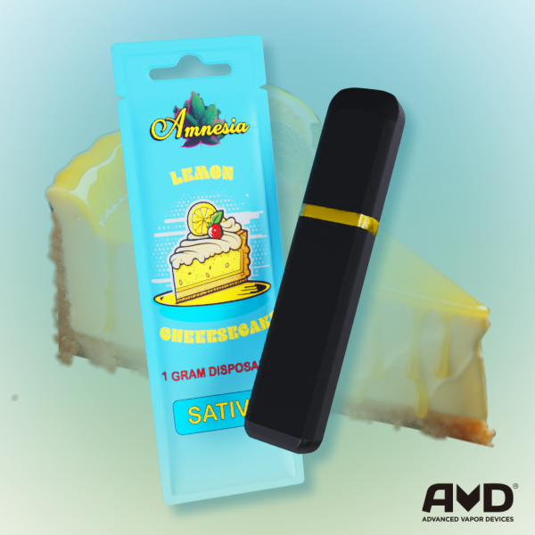 Photograph of product: Amnesia | Lemon Cheesecake | 1G Disposable Cart