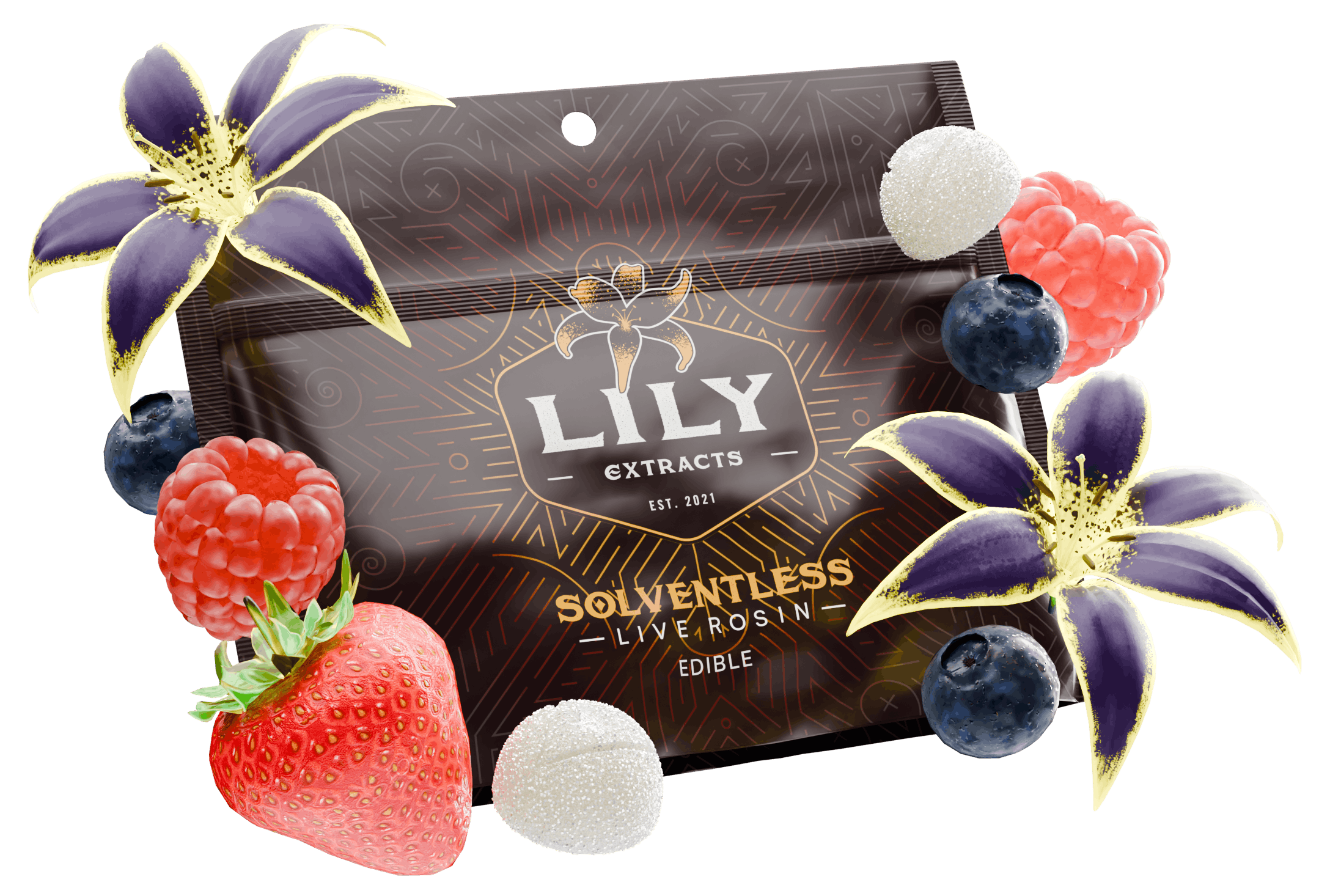 Photograph of product: au chocolatberry | Live Rosin | Pectin Chews | 100MG