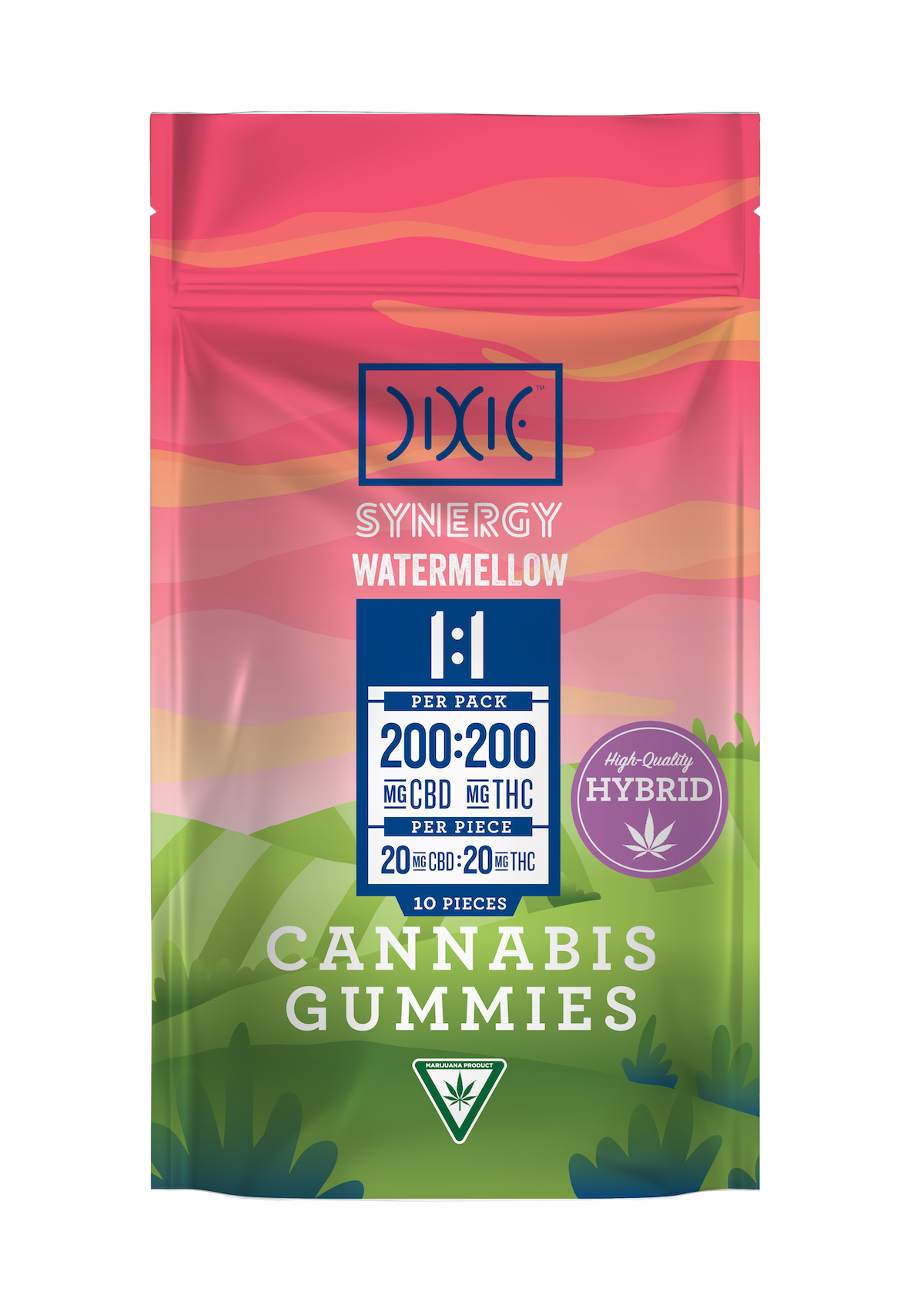 Photograph of product: DIXIE - SYNERGY WATERMELLOW - 1:1 TH-oui/CBD - 200MG