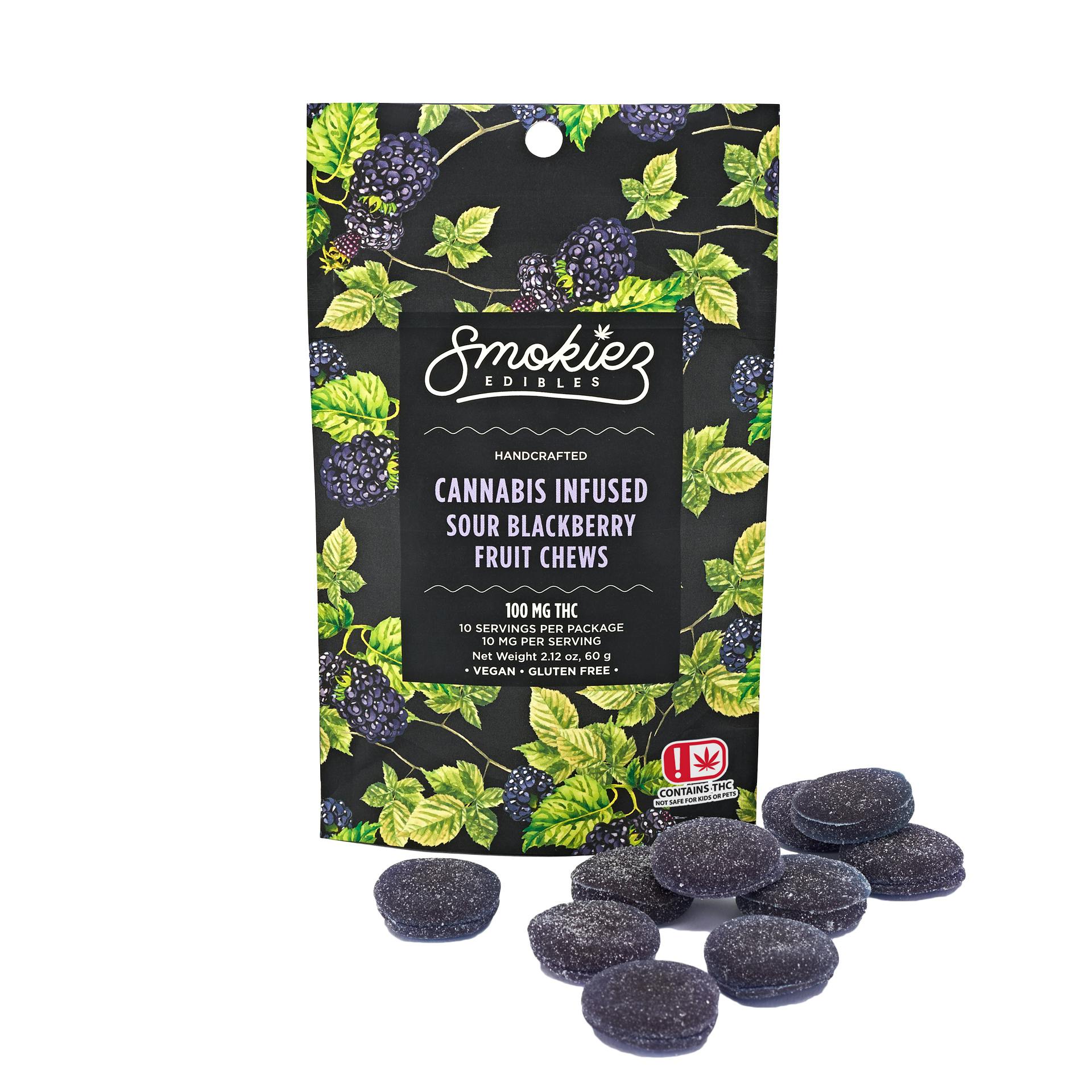 Photograph of product: Smokiez - Sour Blackberry - Gummy - 10ct - 100mg