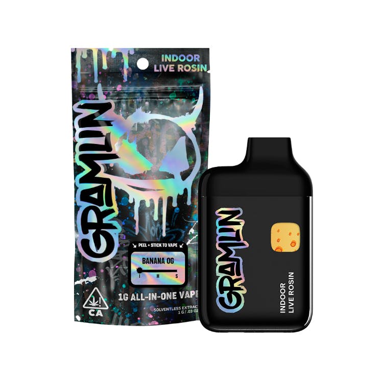Photograph of Product: BANANA OG - LIVE ROSN ALL-IN-ONE - 1G - INDICA - GRAMLIN