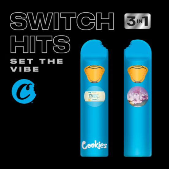 Photograph of product: Cookies | CDT 3-in-1 Disposable | London Pound Cake #75 + Hawaiian Rain | 2g